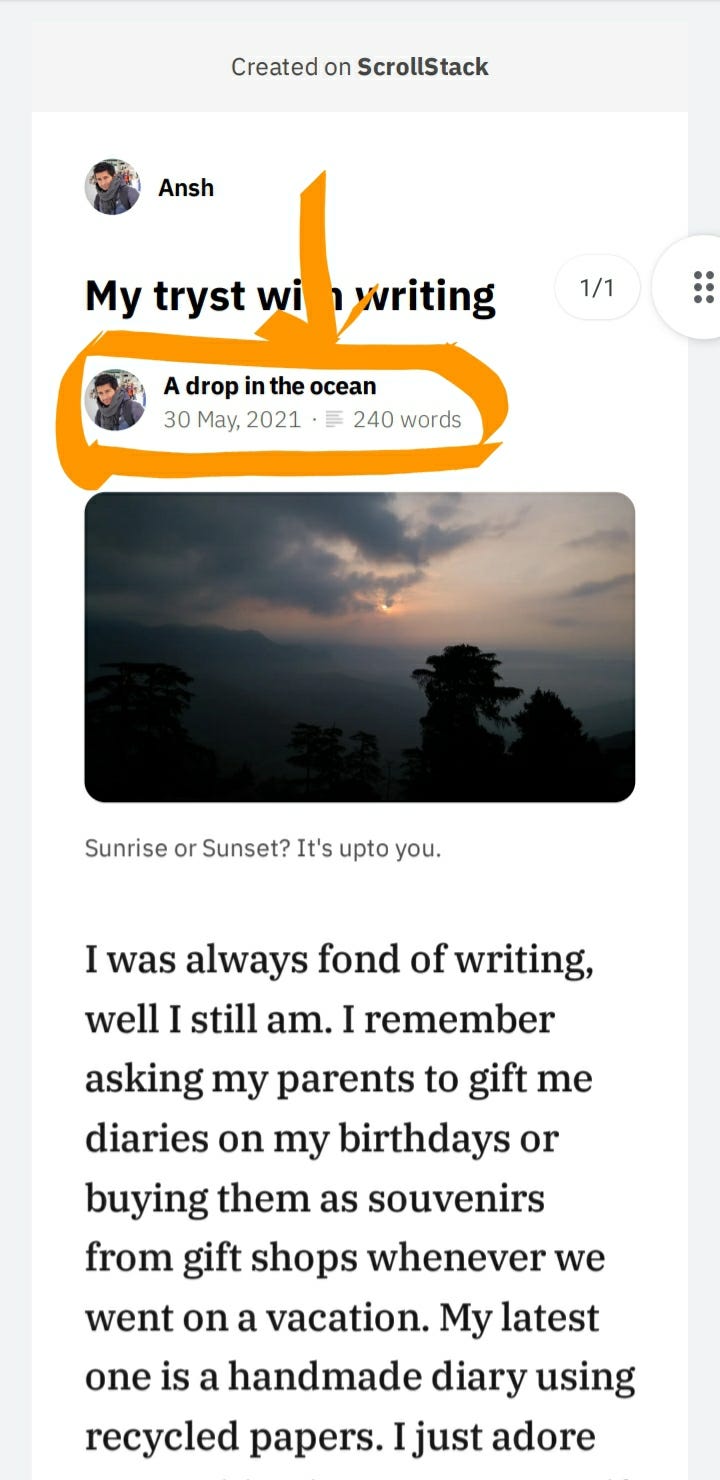 Mobile-friendly pdf file of the blog post retaining the formatting and hyperlink of the blog post on Scrollstack