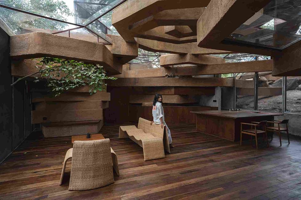 The furniture at Chuzhi is done with cane and is lightweight and sustainable