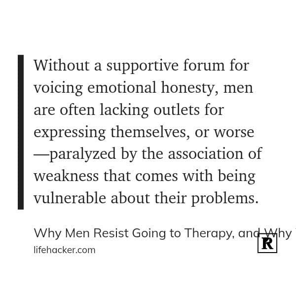Don’t be Ashamed to Seek Help (Therapy) When in Pain