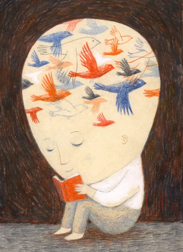 A child studying