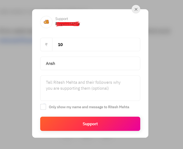 Supporters can directly pay the creators they love