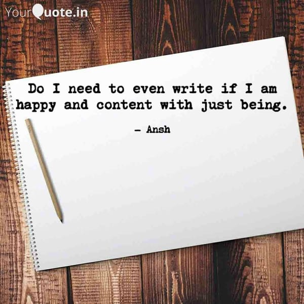 Being Content is More Important Than Creating Content