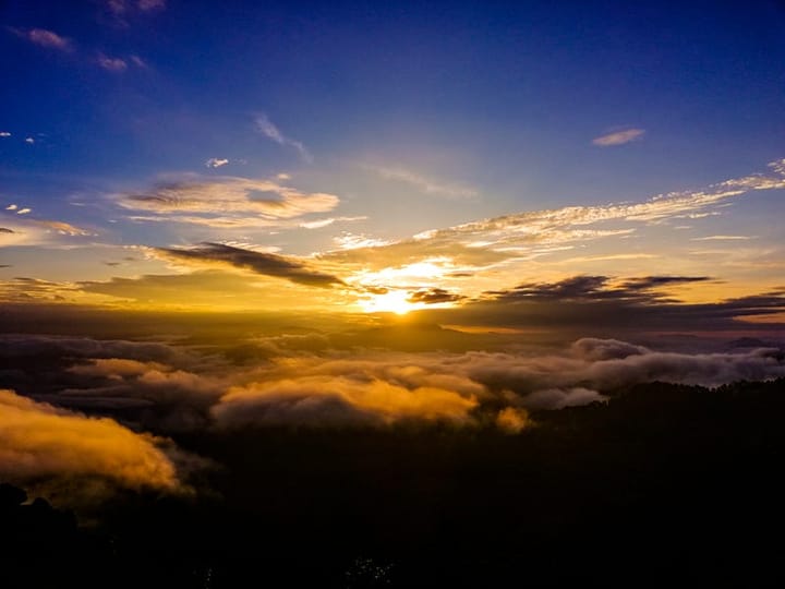 Sunset in the mountains